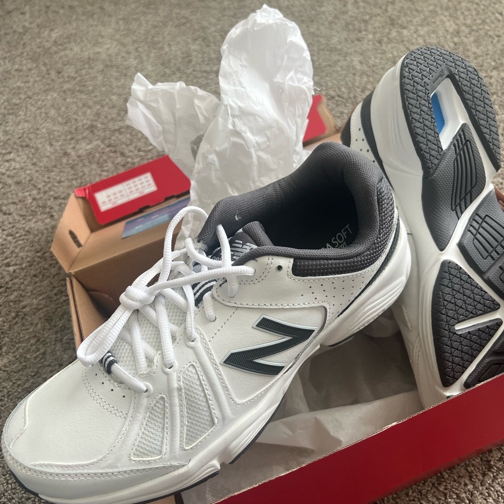 New Balance Men's MX519WG2, White/Grey Size 10